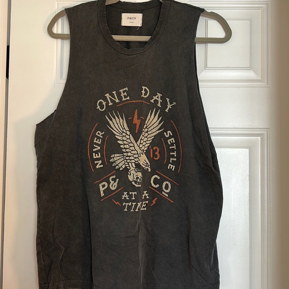 P&Co vintage wash motorcycle muscle tank